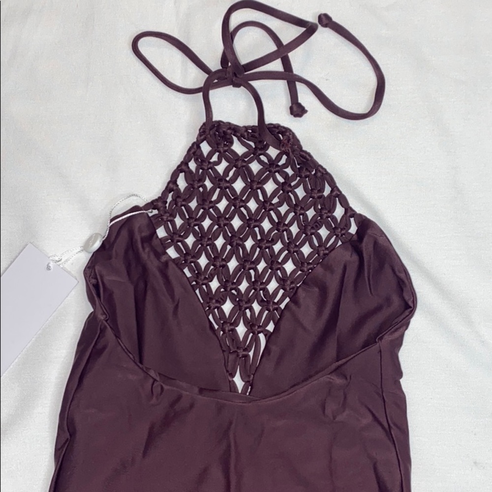 MIKOH Avalon Macrame One Piece Swimsuit Sz S - Picture 4 of 10